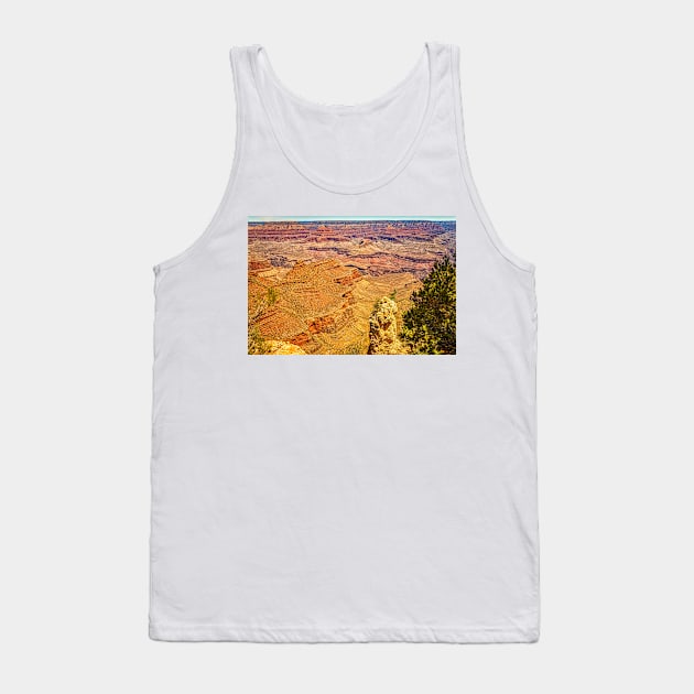 Rim Trail Viewpoint Grand Canyon Tank Top by Gestalt Imagery